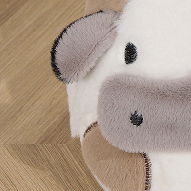 Cow Open Linen Slippers For Girls At Home