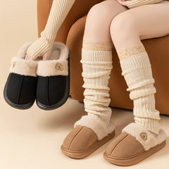 Plush Slippers For Women | Thick-soled Fleece