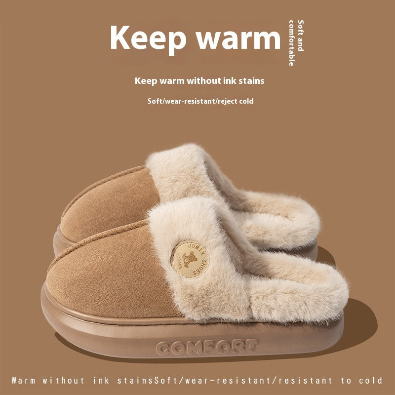 Plush Slippers For Women | Thick-soled Fleece