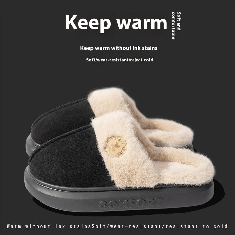 Plush Slippers For Women | Thick-soled Fleece