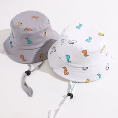 Children's Fisherman Hat Letter Double Basin Hat Hat Sun Protection Hat