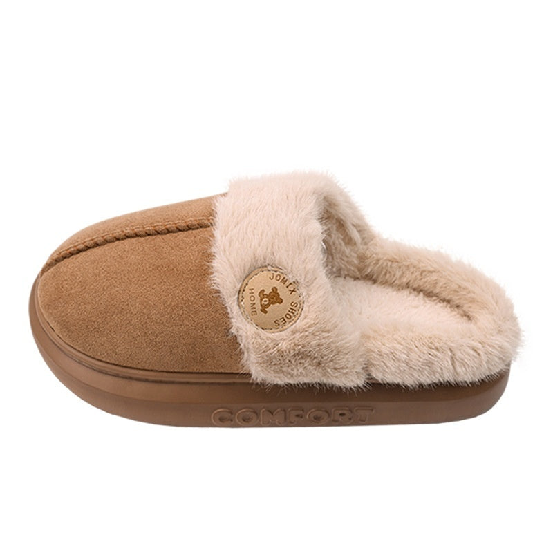 Plush Slippers For Women | Thick-soled Fleece