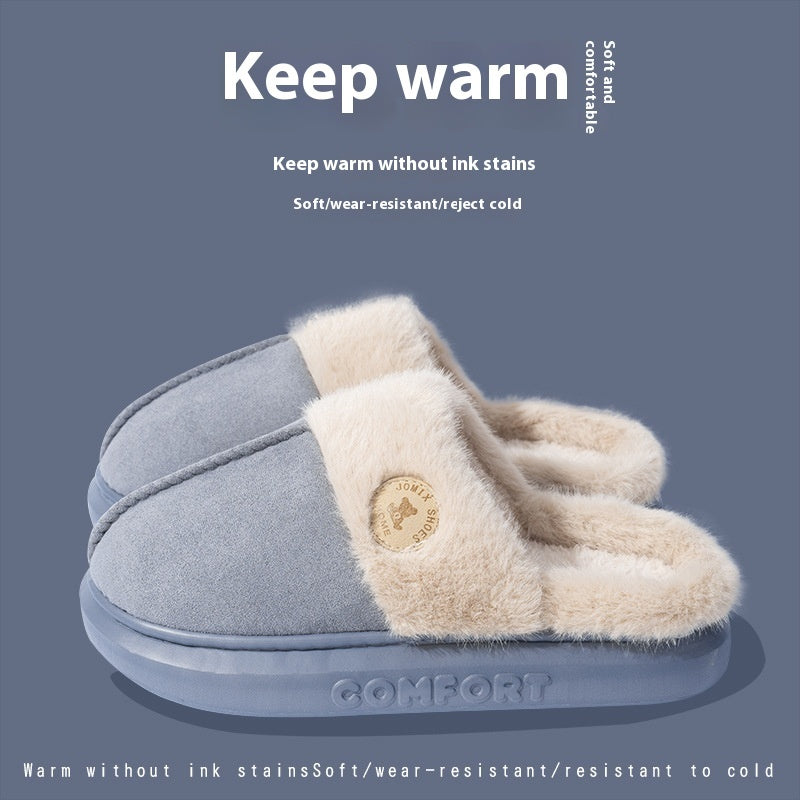 Plush Slippers For Women | Thick-soled Fleece