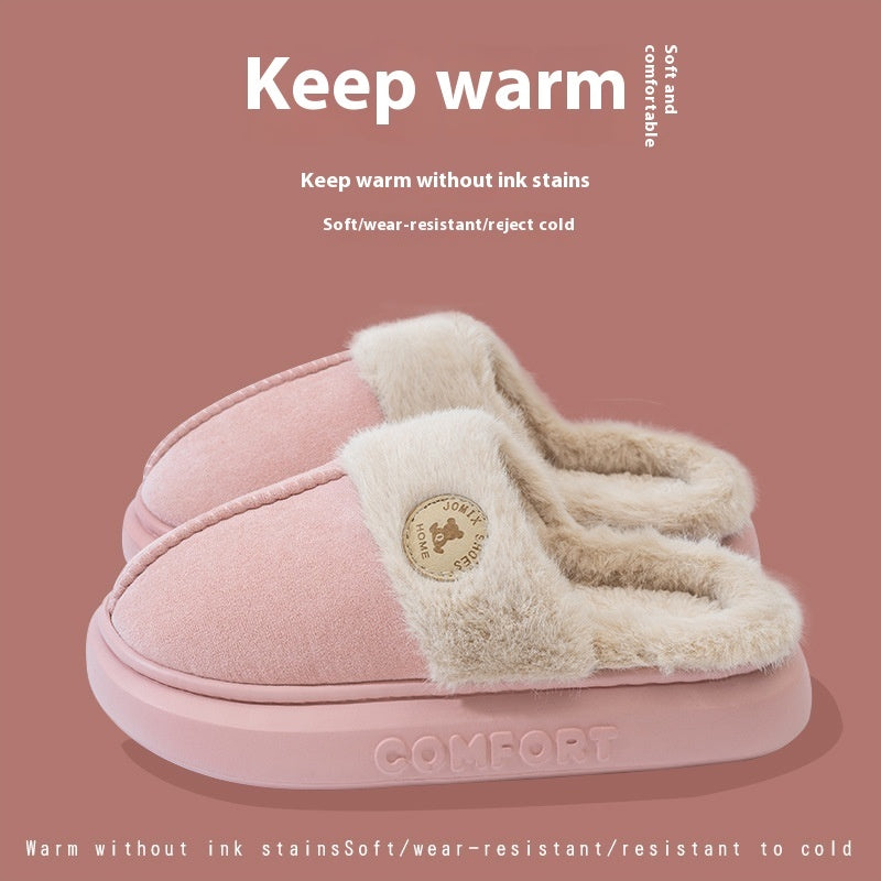 Plush Slippers For Women | Thick-soled Fleece